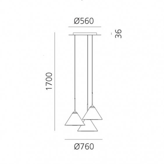 Artemide Look at me 35 Cluster pendant lamp - Agof Store