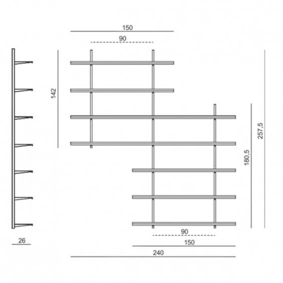 Pallucco Continua 050 bookcase - Agof Store