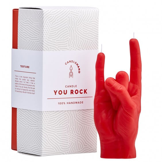 Candle Hand You Rock! Kerze - Agof Store