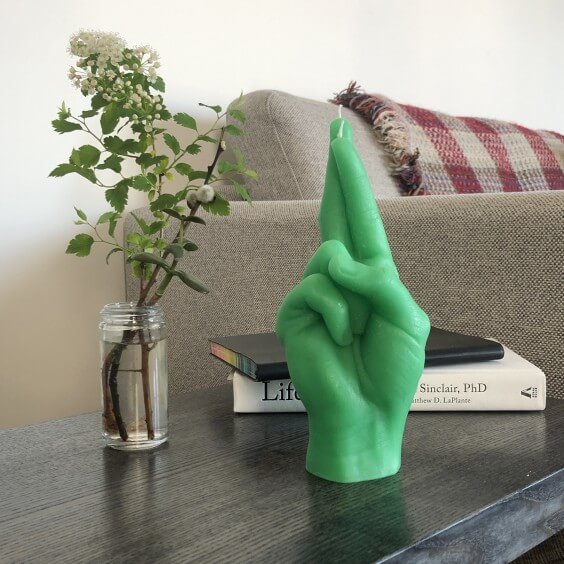 Crossed Fingers candela Candle Hand - Agof Store