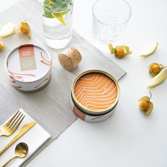 Candle Hand Orange Salmon Candle - Agof Store