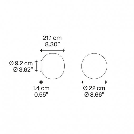 Volum 22 Lampada da parete soffitto Lodes - Agof Store