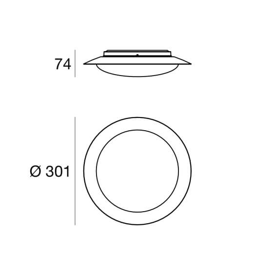 Crew 1 Lampada da parete soffitto Linea Light - Agof Store