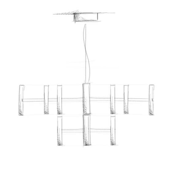 Perla 9 Lampada a sospensione Linea Light - Agof Store