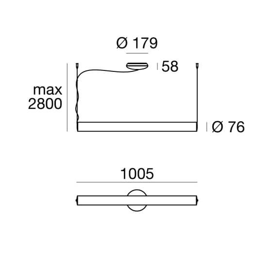 TU-O Lampada a sospensione Linea Light - Agof Store