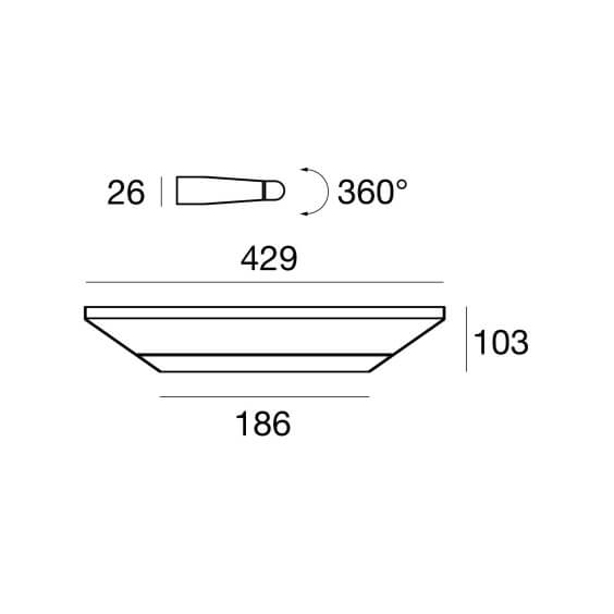 Linea Light Circular wall ceiling lamp - Agof Store
