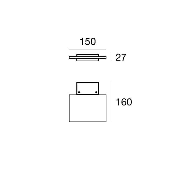 Dublight Lampada da parete Linea Light - Agof Store