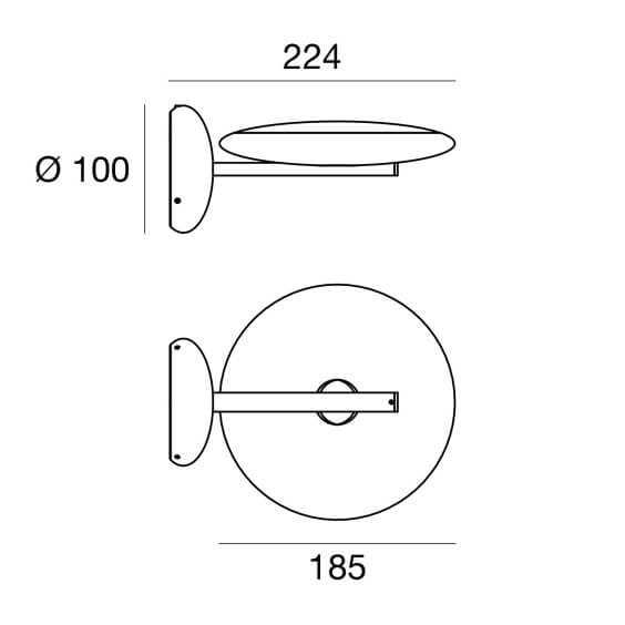 Sinfonia Vivaldi Lampada da parete Linea Light - Agof Store