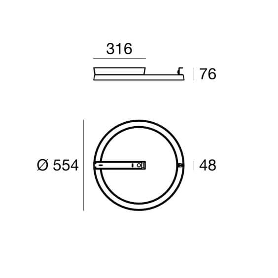 Linea Light Lira C outdoor ceiling lamp - Agof Store