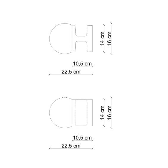 Ferroluce Habea C2782 wall lamp - Agof Store