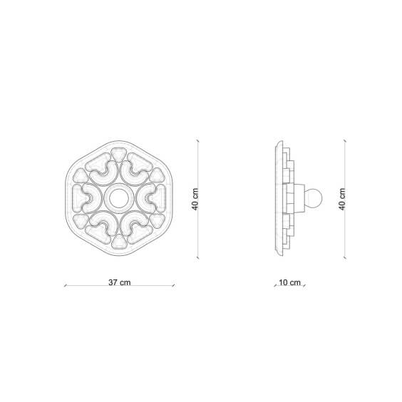Phytia C2801 Lampada da parete Ferroluce - Agof Store