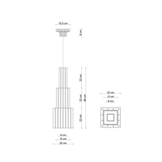 Metra C2830 Lampada a sospensione Ferroluce - Agof Store