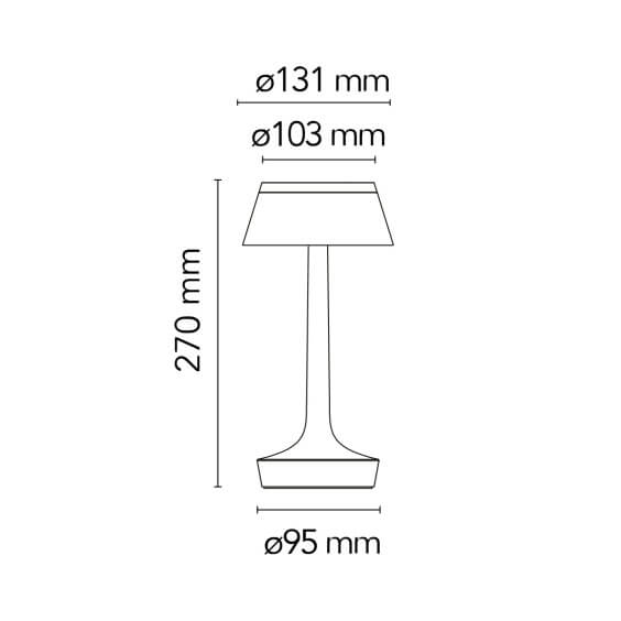 Flos Bon Jour Unplugged lampada da tavolo - Agof Store
