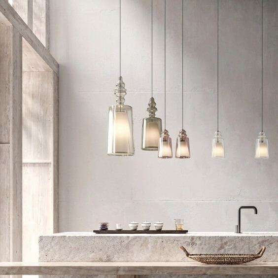 Alibaglass H.20 cm Lampada a sospensione Karman - Agof Store