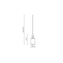 Alibaglass H.41 cm Lampada a sospensione Karman - Agof Store