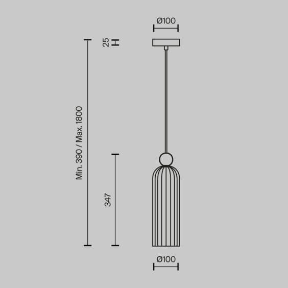 Antic H.34 cm Lampada a sospensione Maytoni - Agof Store