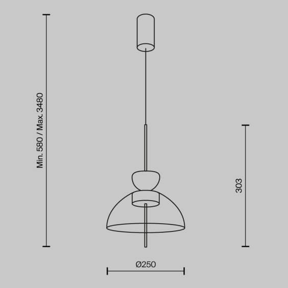 Maytoni Bangkok H.30 cm pendant lamp - Agof Store