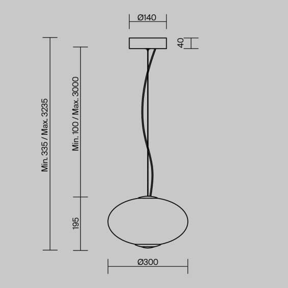 Maytoni Bruma H.19 cm Pendelleuchte - Agof Store