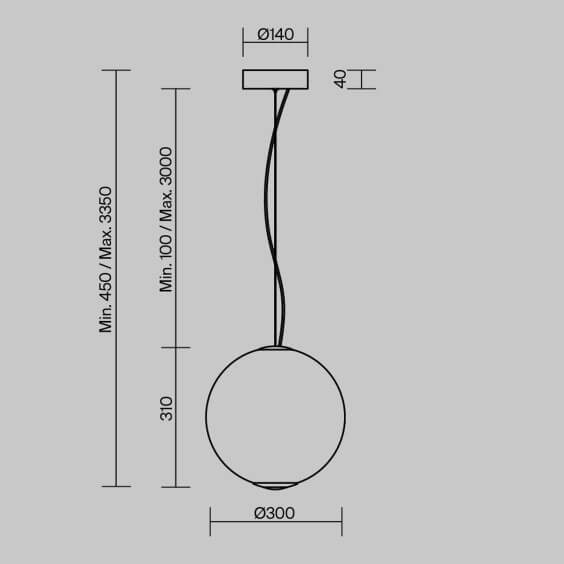 Maytoni Bruma H.31 cm pendant lamp - Agof Store