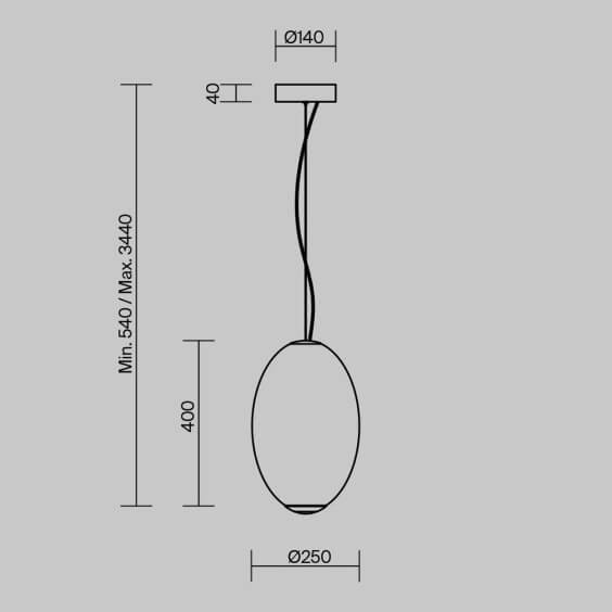 Bruma H.40 cm Lampada a sospensione Maytoni - Agof Store