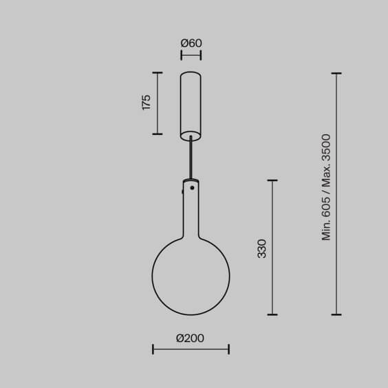 Maytoni Nebula Ø 20 cm pendant lamp - Agof Store