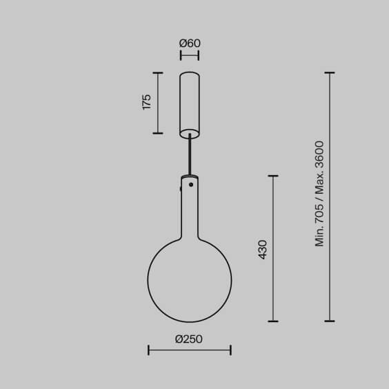 Maytoni Nebula Ø 25 cm pendant lamp - Agof Store