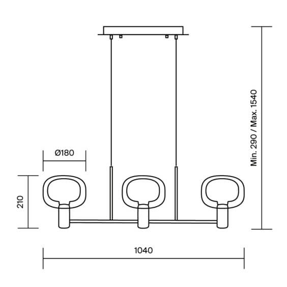 Vision Linear Lampada a sospensione Maytoni - Agof Store