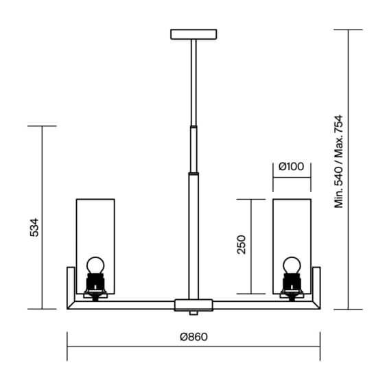 Fortano Ø 86 cm Lampada a sospensione Maytoni - Agof Store