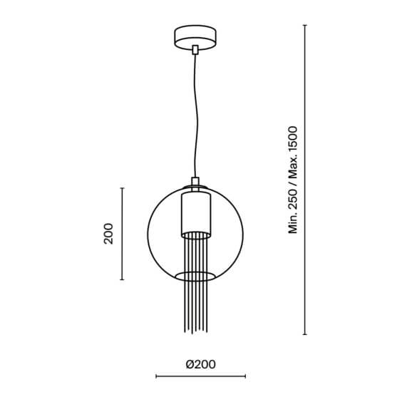 Maytoni Flusso Ø 20 cm pendant lamp - Agof Store