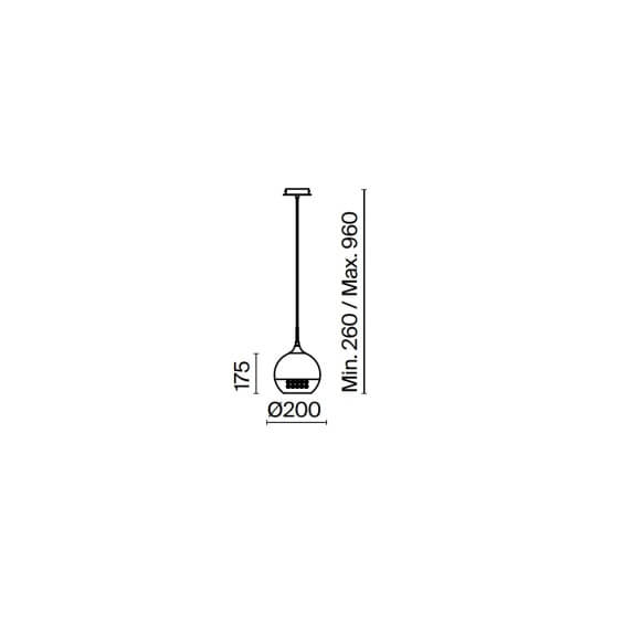 Fermi Ø 20 cm Lampada a sospensione Maytoni - Agof Store