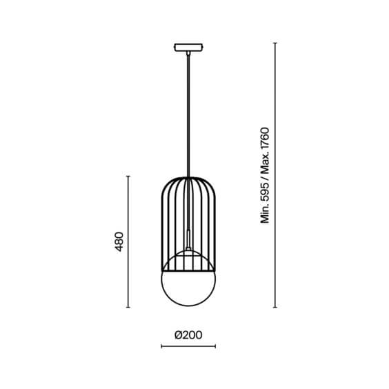 Telford Ø 20 cm Lampada a sospensione Maytoni - Agof Store