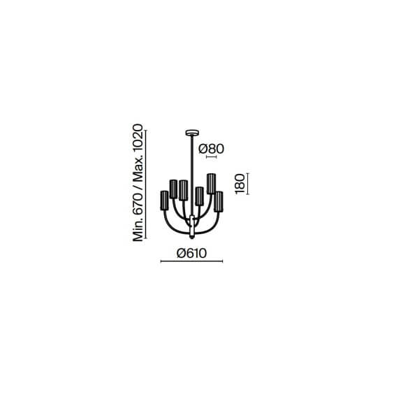 Arco Ø 61 cm Lampada a sospensione Maytoni - Agof Store