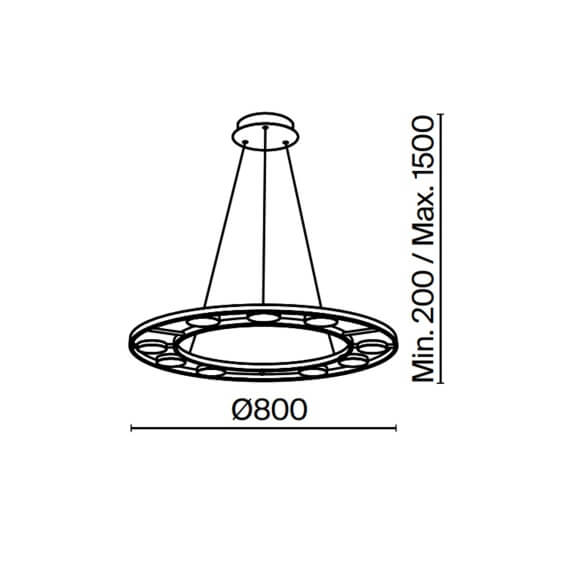 Fad Ø 80 cm Lampada a sospensione Maytoni - Agof Store