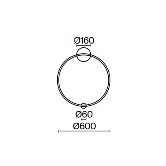 Halo Circular Ø 60 cm Lampada da parete Maytoni - Agof Store