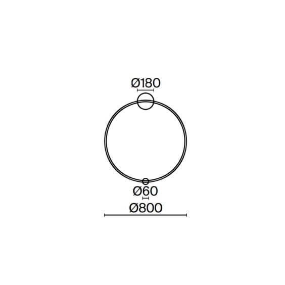 Maytoni Halo Circular Ø 80 cm wall lamp - Agof Store