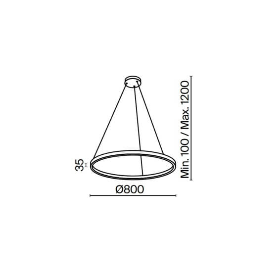 Maytoni Rim Ø 80 cm Pendelleuchte - Agof Store