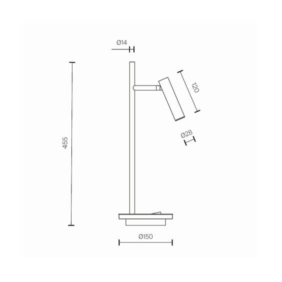 Estudo Lampada da tavolo Maytoni - Agof Store