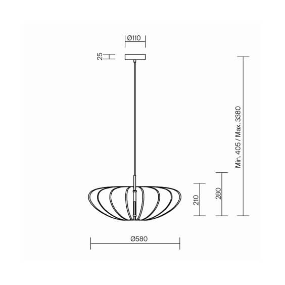 Maytoni Cambio Ø 58 cm Pendelleuchte - Agof Store