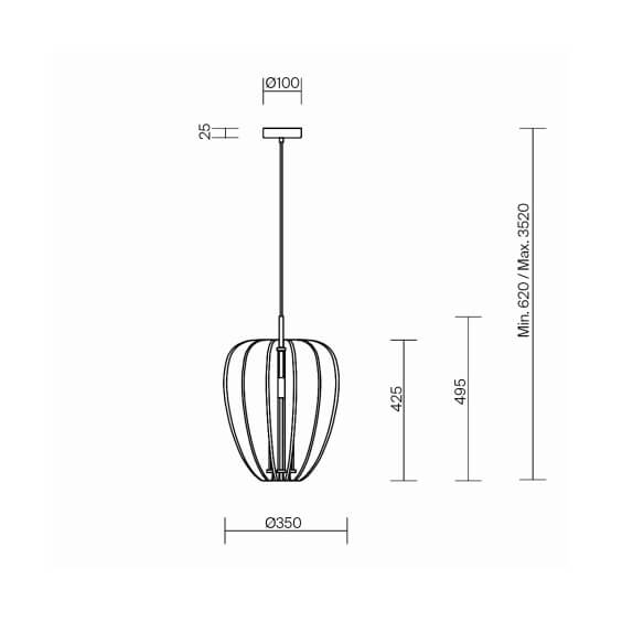 Maytoni Cambio Ø 35 cm Pendelleuchte - Agof Store