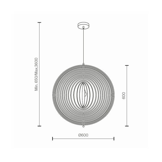 Maytoni Roots Ø 60 cm pendant lamp - Agof Store