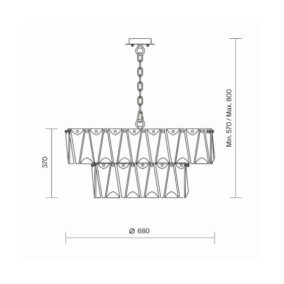 Maytoni Puntes Ø 68 cm pendant lamp - Agof Store