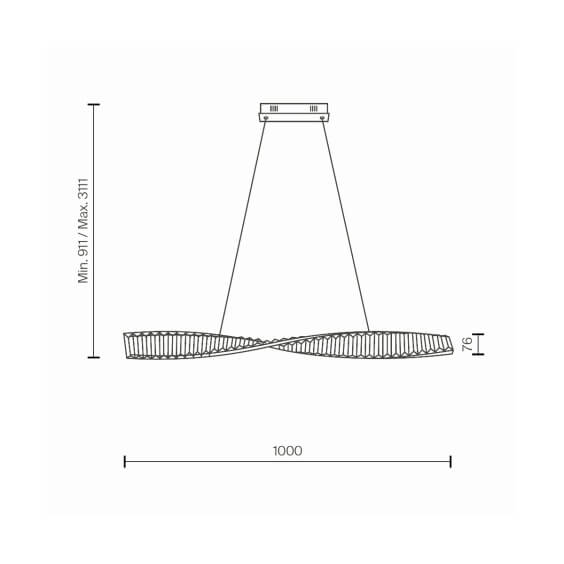 Maytoni Krone Linear pendant lamp - Agof Store
