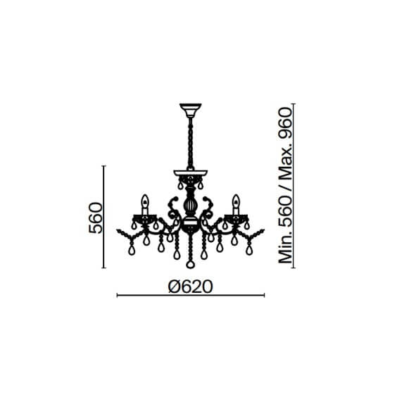 Sevilla Ø 62 cm Lampada a sospensione Maytoni - Agof Store