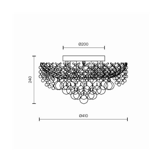 Maytoni Karolina Ø 41 cm wall ceiling lamp - Agof Store