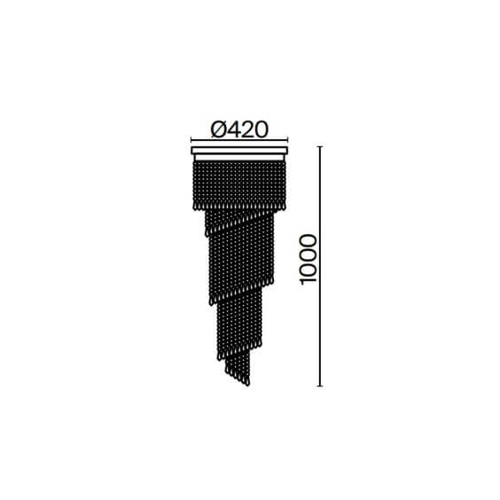 Maytoni Cascade H.100 cm Deckenleuchte - Agof Store