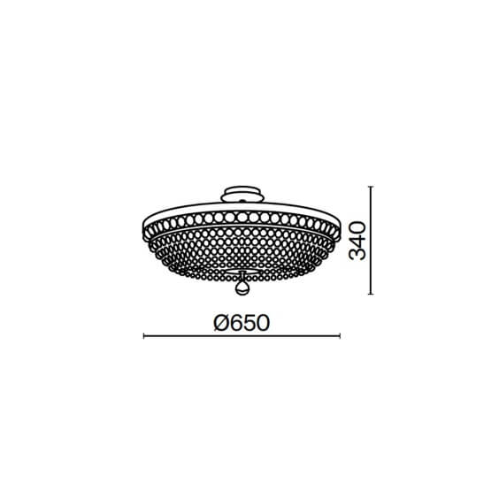 Ottilia Ø 65 cm Lampada da soffitto Maytoni - Agof Store