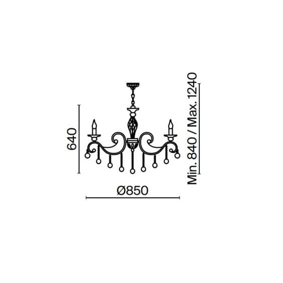 Grace Metal Ø 85 cm Lampada a sospensione Maytoni - Agof Store