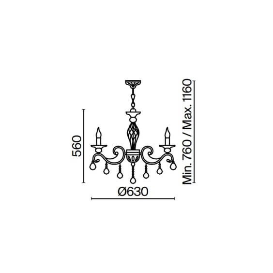 Grace Metal Ø 63 cm Lampada a sospensione Maytoni - Agof Store