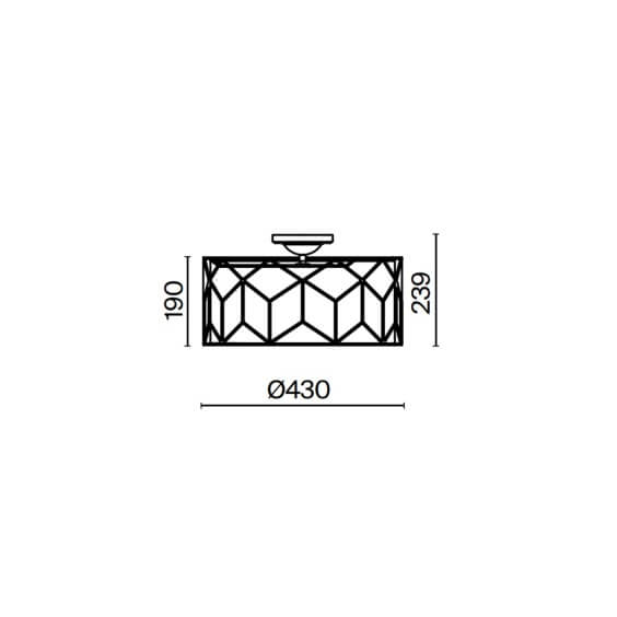 Messina Ø 43 cm Lampada da soffitto Maytoni - Agof Store