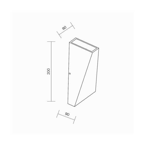 Maytoni Times Square H.20 cm outdoor wall lamp - Agof Store